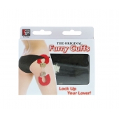 Металлические наручники с чёрной меховой опушкой - Dream Toys - купить с доставкой в Новом Уренгое