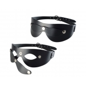 Черная кожаная маска  Новичок - Sitabella - купить с доставкой в Новом Уренгое