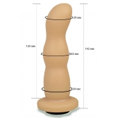 Телесная рельефная насадка Harness - 14,2 см. - LOVETOY (А-Полимер) - купить с доставкой в Новом Уренгое