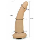 Телесная гладкая насадка Harness - 14,7 см. - LOVETOY (А-Полимер) - купить с доставкой в Новом Уренгое
