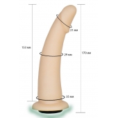 Телесная гладкая насадка-фаллоимитатор Harness - 17 см. - LOVETOY (А-Полимер) - купить с доставкой в Новом Уренгое