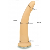 Телесная гладкая насадка-фаллоимитатор Harness - 20 см. - LOVETOY (А-Полимер) - купить с доставкой в Новом Уренгое
