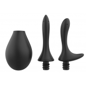 Черный анальный душ Nexus Anal Douche Set с 2 сменными насадками - Nexus Range - купить с доставкой в Новом Уренгое