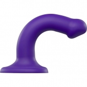 Фиолетовый фаллоимитатор-насадка Strap-On-Me Dildo Dual Density size S - 17 см. - Strap-on-me - купить с доставкой в Новом Уренгое