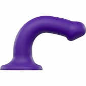 Фиолетовый фаллоимитатор-насадка Strap-On-Me Dildo Dual Density size M - 18 см. - Strap-on-me - купить с доставкой в Новом Уренгое