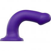 Фиолетовый фаллоимитатор-насадка Strap-On-Me Dildo Dual Density size L - 19 см. - Strap-on-me - купить с доставкой в Новом Уренгое