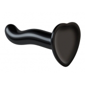 Черный фаллоимитатор-насадка Strap-On-Me P G spot Dildo size S - 16,4 см. - Strap-on-me - купить с доставкой в Новом Уренгое