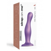 Фиолетовая насадка Strap-On-Me Dildo Plug Curvy size L - Strap-on-me - купить с доставкой в Новом Уренгое