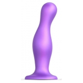 Фиолетовая насадка Strap-On-Me Dildo Plug Curvy size L - Strap-on-me - купить с доставкой в Новом Уренгое