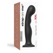 Черная насадка Strap-On-Me Dildo Plug P G size XXL - Strap-on-me - купить с доставкой в Новом Уренгое