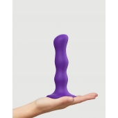 Фиолетовая насадка Strap-On-Me Dildo Geisha Balls size M - Strap-on-me - купить с доставкой в Новом Уренгое
