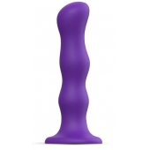 Фиолетовая насадка Strap-On-Me Dildo Geisha Balls size M - Strap-on-me - купить с доставкой в Новом Уренгое