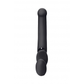 Черный безремневой вибрострапон Silicone Bendable Strap-On - size XL - Strap-on-me - купить с доставкой в Новом Уренгое
