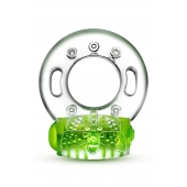 Зеленое эрекционное виброкольцо Arouser Vibrating C-Ring - Blush Novelties - в Новом Уренгое купить с доставкой