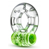Зеленое эрекционное виброкольцо Arouser Vibrating C-Ring - Blush Novelties - в Новом Уренгое купить с доставкой