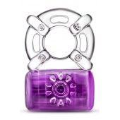 Фиолетовое эрекционное виброкольцо One Night Stand Vibrating C-Ring - Blush Novelties - в Новом Уренгое купить с доставкой
