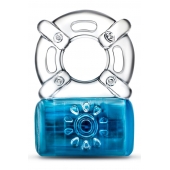 Синее эрекционное виброкольцо One Night Stand Vibrating C-Ring - Blush Novelties - в Новом Уренгое купить с доставкой