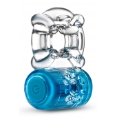 Синее эрекционное виброкольцо One Night Stand Vibrating C-Ring - Blush Novelties - в Новом Уренгое купить с доставкой