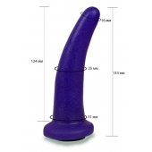 Фиолетовая гладкая изогнутая насадка-плаг - 13,3 см. - LOVETOY (А-Полимер) - купить с доставкой в Новом Уренгое