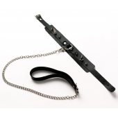 Черный ошейник с шипами и поводком - Crazy Handmade - купить с доставкой в Новом Уренгое