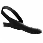 Черный кляп-страпон Masters Mini Face Fuck Strap-On - 14 см. - XR Brands - купить с доставкой в Новом Уренгое
