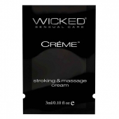 Крем для массажа и мастурбации Wicked Stroking and Massage Creme - 3 мл. - Wicked - купить с доставкой в Новом Уренгое