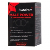 Капсулы для мужчин Erotichard male power с пантогематогеном - 20 капсул (0,370 гр.) - Erotic Hard - купить с доставкой в Новом Уренгое