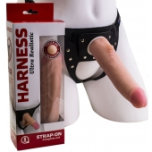 Реалистичный страпон Harness из трусиков и насадки-фаллоса - 18,5 см. - LOVETOY (А-Полимер) - купить с доставкой в Новом Уренгое