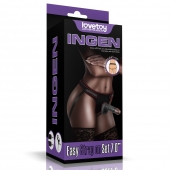 Женский темнокожий страпон Easy Strapon Set 7 Inch - 18 см. - Lovetoy - купить с доставкой в Новом Уренгое