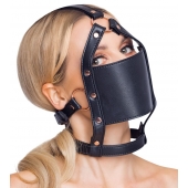 Черный намордник с кляпом-шаром Head Harness With A Gag - Orion - купить с доставкой в Новом Уренгое