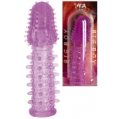 Фиолетовая насадка, удлиняющая половой член - 13,5 см. - Toyfa Basic - в Новом Уренгое купить с доставкой
