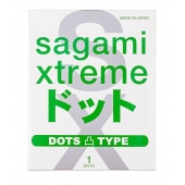 Презерватив Sagami Xtreme Type-E с точками - 1 шт. - Sagami - купить с доставкой в Новом Уренгое