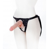Страпон с поясом Harness - 19 см. - LOVETOY (А-Полимер) - купить с доставкой в Новом Уренгое
