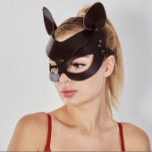 Коричневая кожаная маска  Кошечка - Sitabella - купить с доставкой в Новом Уренгое