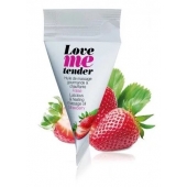 Съедобное согревающее массажное масло Love Me Tender Strawberry с ароматом клубники - 10 мл. - Love to Love - купить с доставкой в Новом Уренгое