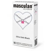 Ультрапрочные презервативы Masculan Ultra Safe Black - 10 шт. - Masculan - купить с доставкой в Новом Уренгое