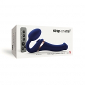 Синий безремневой страпон Multi Orgasm Size S с клиторальной стимуляцией - Strap-on-me - купить с доставкой в Новом Уренгое