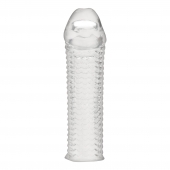 Текстурированная насадка на пенис Clear Textured Penis Enhancing Sleeve Extension - 16,5 см. - BlueLine - в Новом Уренгое купить с доставкой