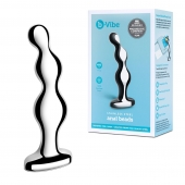 Стальной анальный фаллоимитатор для простаты Stainless Steel Anal Beads - 13 см. - b-Vibe - в Новом Уренгое купить с доставкой