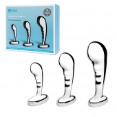 Набор из 3 стальных стимуляторов простаты Stainless Steel P-spot Training Set - b-Vibe - в Новом Уренгое купить с доставкой