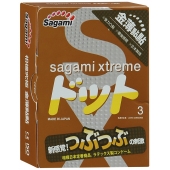 Презервативы Sagami Xtreme FEEL UP с точечной текстурой и линиями прилегания - 3 шт. - Sagami - купить с доставкой в Новом Уренгое