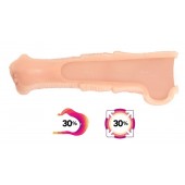 Телесная фантазийная насадка на член Cock Sleeve Size L - KOKOS - в Новом Уренгое купить с доставкой