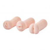 Набор из 3 мастурбаторов The Girl Next Door Tina - Dream Toys - в Новом Уренгое купить с доставкой