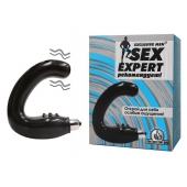 Чёрный массажёр простаты серии Sex Expert - Sex Expert - в Новом Уренгое купить с доставкой