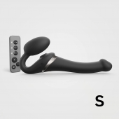 Черный безремневой страпон Multi Orgasm Size S с клиторальной стимуляцией - Strap-on-me - купить с доставкой в Новом Уренгое