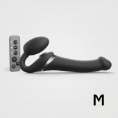 Черный безремневой страпон Multi Orgasm Size M с клиторальной стимуляцией - Strap-on-me - купить с доставкой в Новом Уренгое