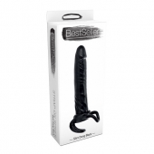 Чёрная насадка-фаллос для двойного проникновения INFLATABLE DILDO SLIM DONG  - 13,5 см. - Toyz4lovers - в Новом Уренгое купить с доставкой
