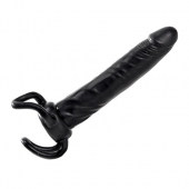 Чёрная насадка-фаллос для двойного проникновения INFLATABLE DILDO SLIM DONG  - 13,5 см. - Toyz4lovers - в Новом Уренгое купить с доставкой