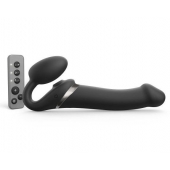 Черный безремневой страпон Multi Orgasm Size L с клиторальной стимуляцией - Strap-on-me - купить с доставкой в Новом Уренгое