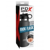 Серый мастурбатор в виде бутылки F*ck Flask - Pipedream - в Новом Уренгое купить с доставкой